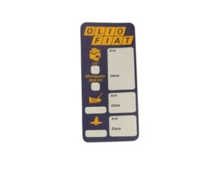 Adesivo Tagliando Etichetta Sticker Vintage Olio Originale Fiat Epoca