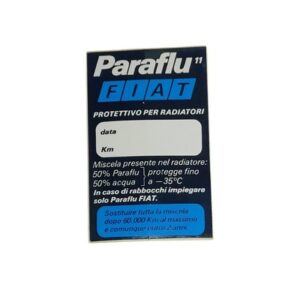 Adesivo Tagliando Etichetta Sticker Vintage Paraflu 11 Fiat Antigelo Protettivo