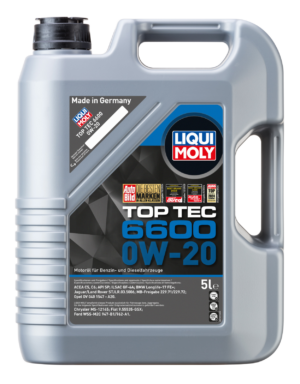liqui moly 21411 top tec 6600 0w20 c5 olio motore auto sintetico 5 litri jeep