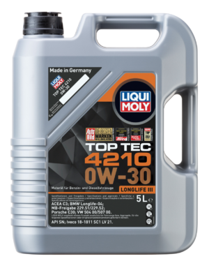 LIQUI MOLY 21605 TOP TEC 4210 0W30 OLIO MOTORE AUTO SINTETICO 5 LITRI AUDI VW