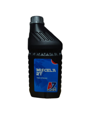 Olio miscela 2T minerale AZ Blu SAE 30 in bottiglia da 1 litro, per motoseghe, decespugliatori e motori a due tempi